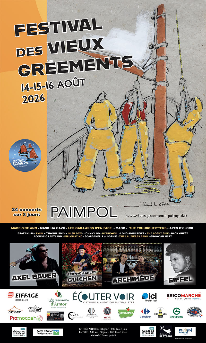 Affiche du festival des vieux gréements de paimpol 2026